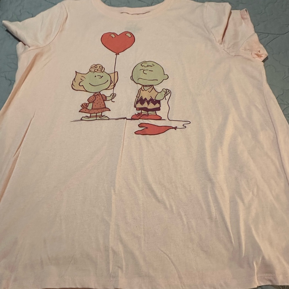 Torrid Light Pink Peanuts Graphic Tee